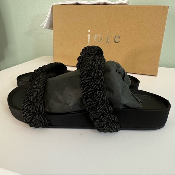 Joie Constance Women’s Black Corded Braided Slip In Summer Sandal Size 5.5 NIB - Picture 6 of 11
